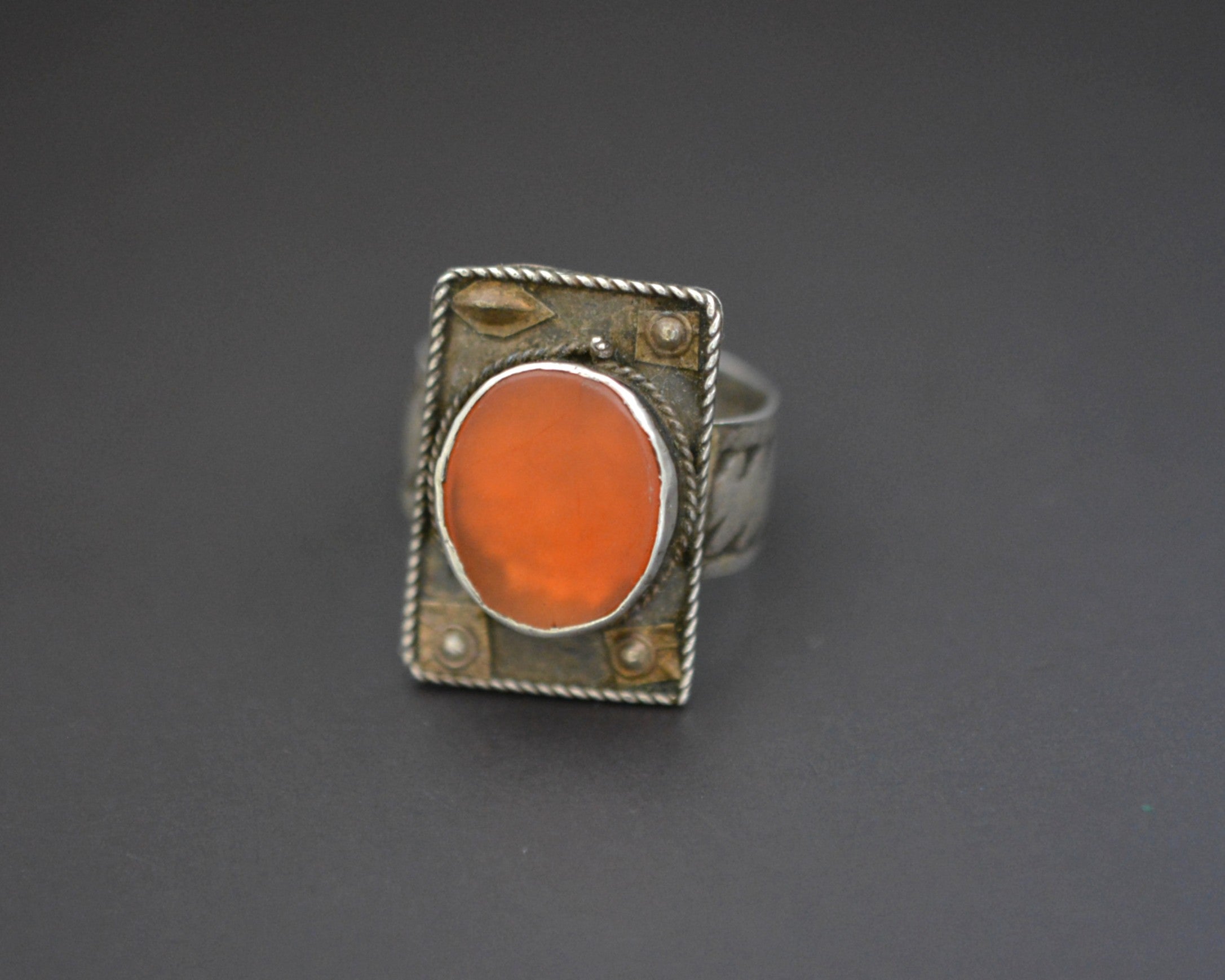 Ethnic Carnelian Ring - Size 9.25