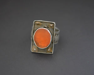 Ethnic Carnelian Ring - Size 9.25