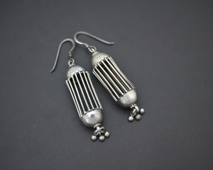 Vintage Indian Silver Cage Earrings