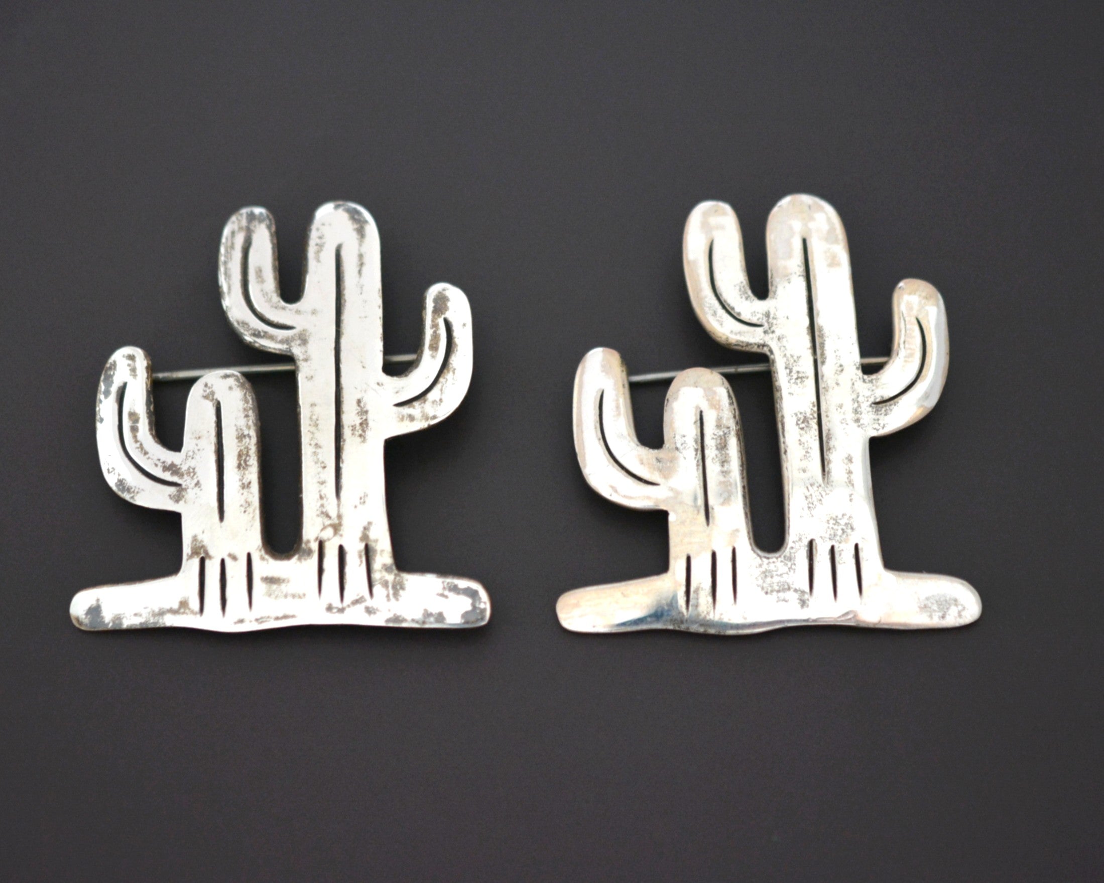 Large Native American Cactus Brooch