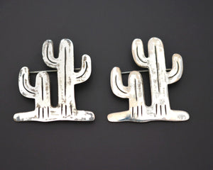 Large Native American Cactus Brooch