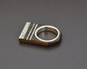 Tuareg Tisek Silver Ring - Size 6.75