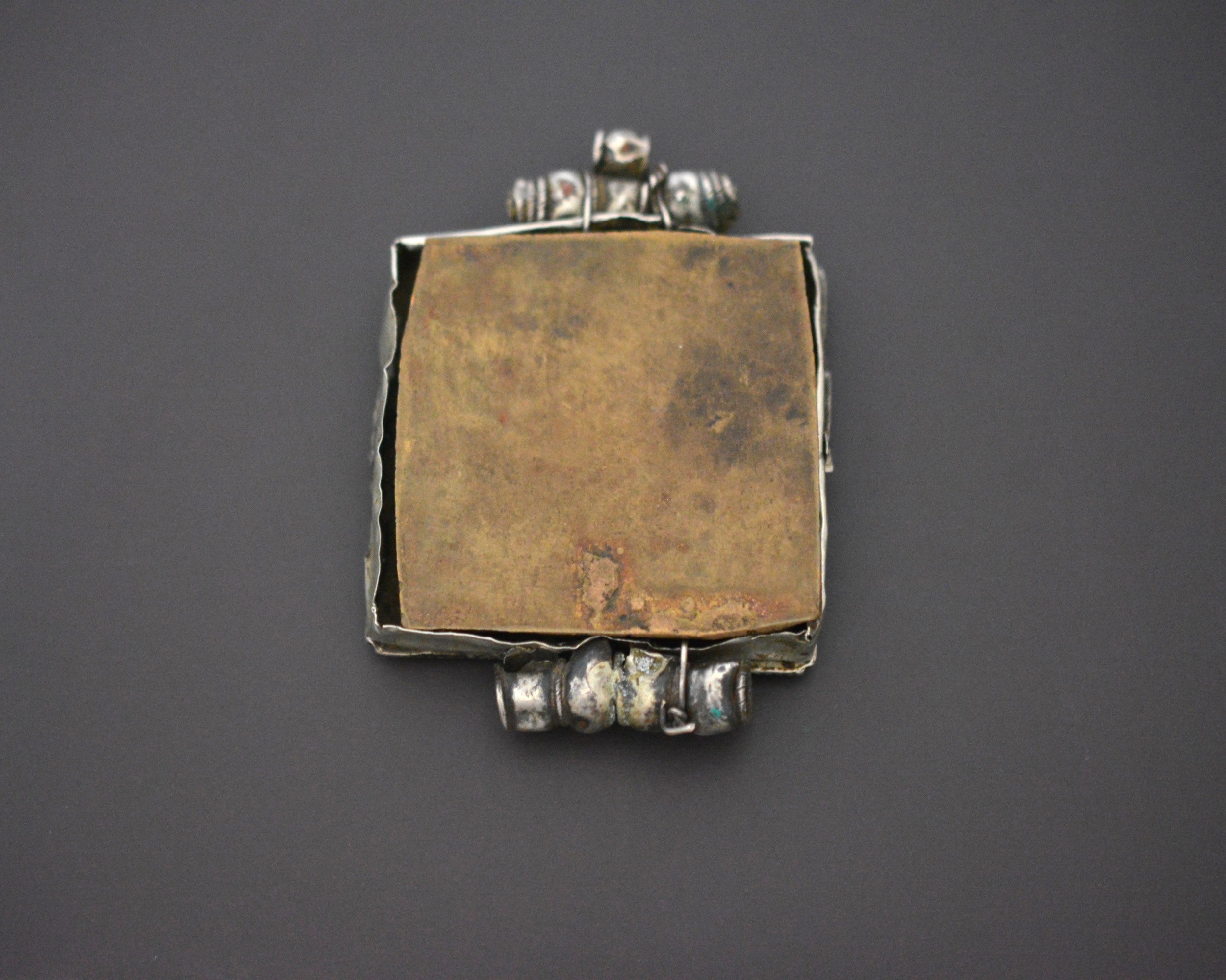 Old Tibetan Gau Box with Turquoise