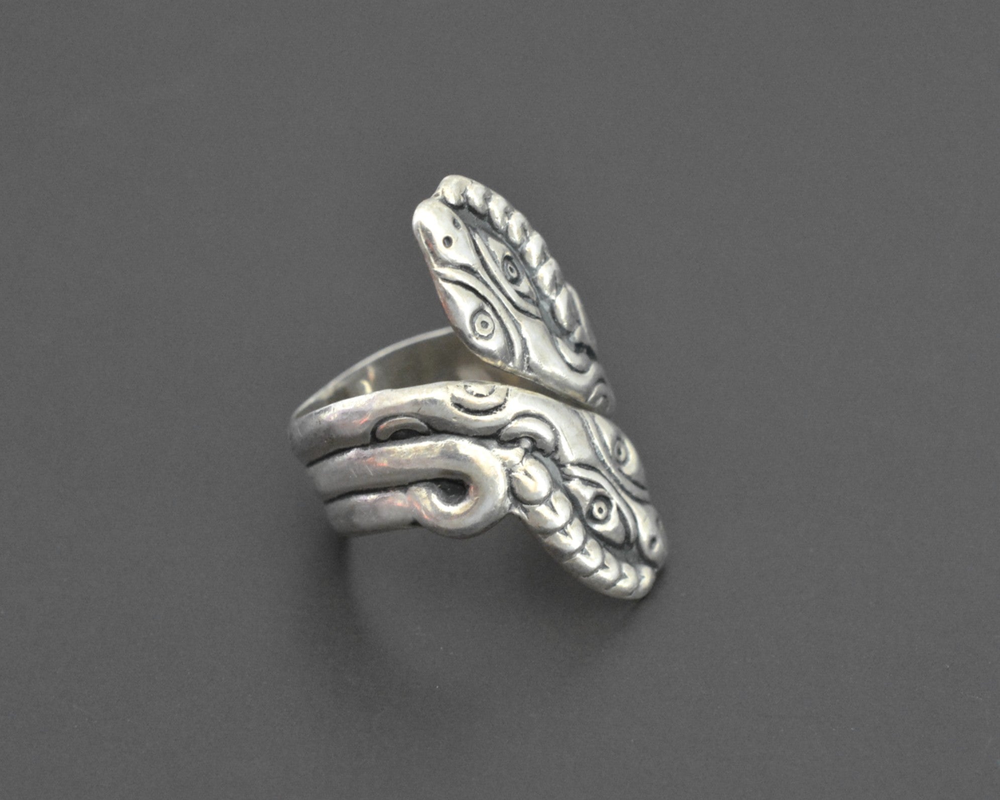Mexican Snake Silver Ring - Size 7