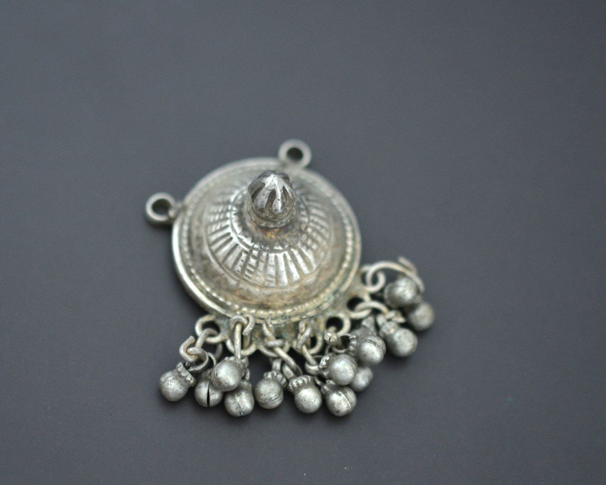 Rajasthani Silver Pendant with Bells
