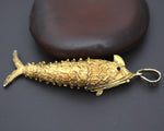 Large Gilded Openable Fish Case Pendant
