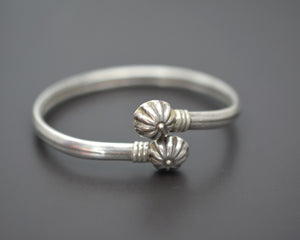 Ethnic Sterling Silver Flowery Bracelet