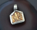 Old Indian Silver and Gold Hindu Diety Pendant