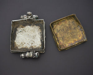 Old Tibetan Gau Box with Turquoise