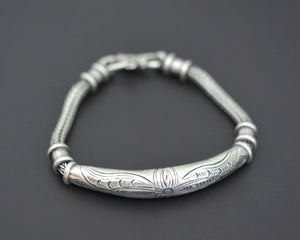 Bali Braided Snake Chain Bracelet with Silver Parts - Sterling Silver
