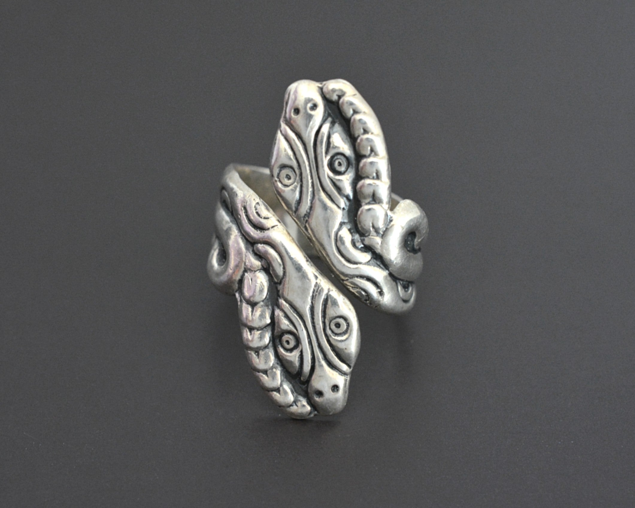 Mexican Snake Silver Ring - Size 7