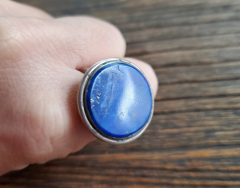 Afghani Lapis Lazuli Ring - Size 8.5