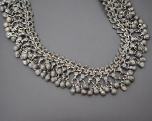 Rajasthani Silver Cotton Choker Necklace