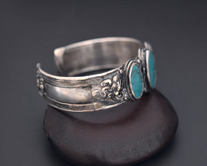 Nepali Turquoise Dragon Cuff Bracelet