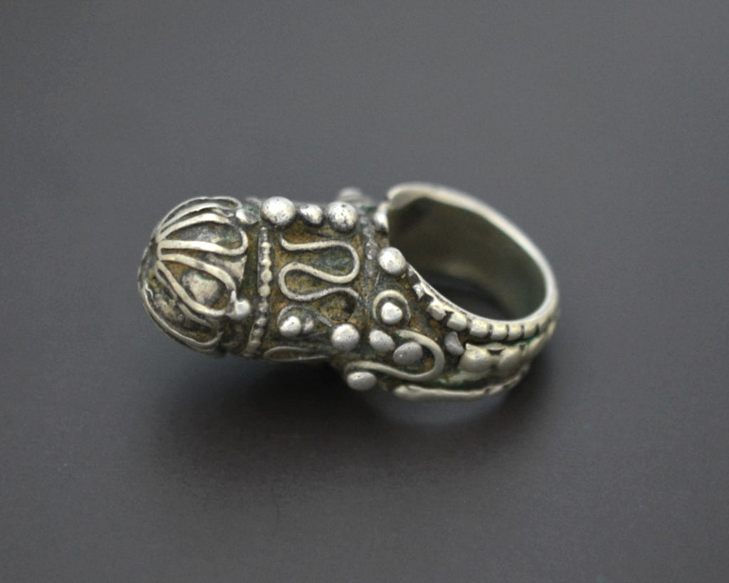 Antique Yemeni Tower Ring - Size 8.75