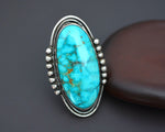 Splendid Native American Turquoise Ring - Size 7.75/8