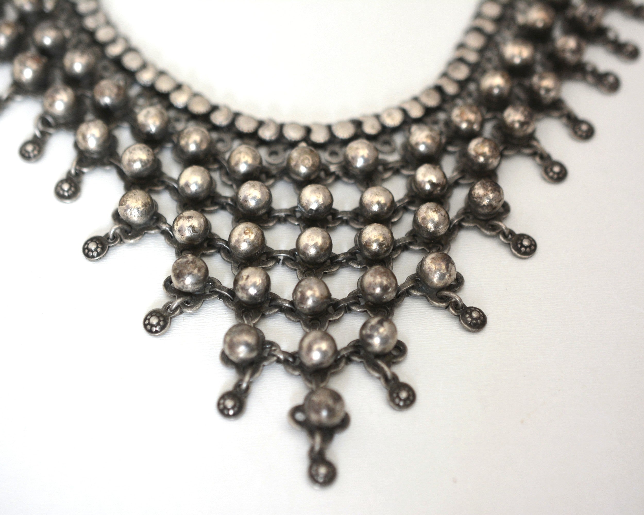 Bold Indian Silver Choker Necklace