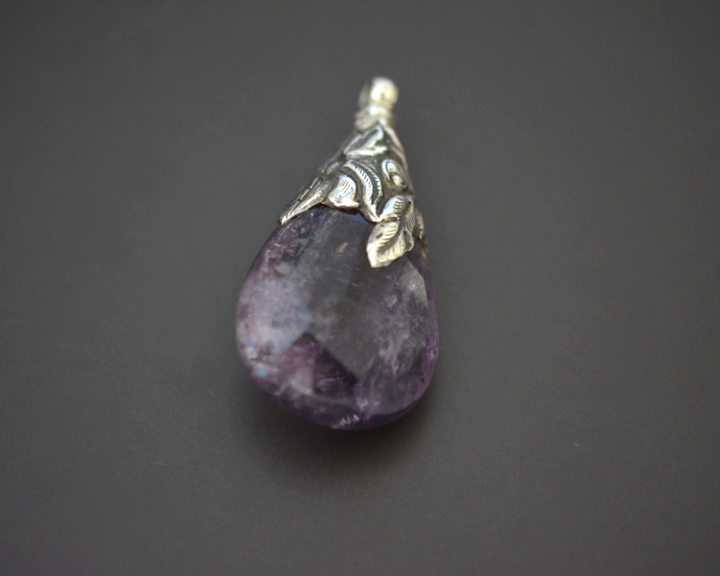 Large Nepali Amethyst Repoussee Pendant