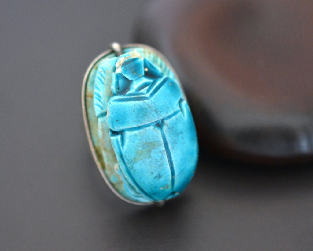 Huge Scarab Ring from Egypt - Size 5