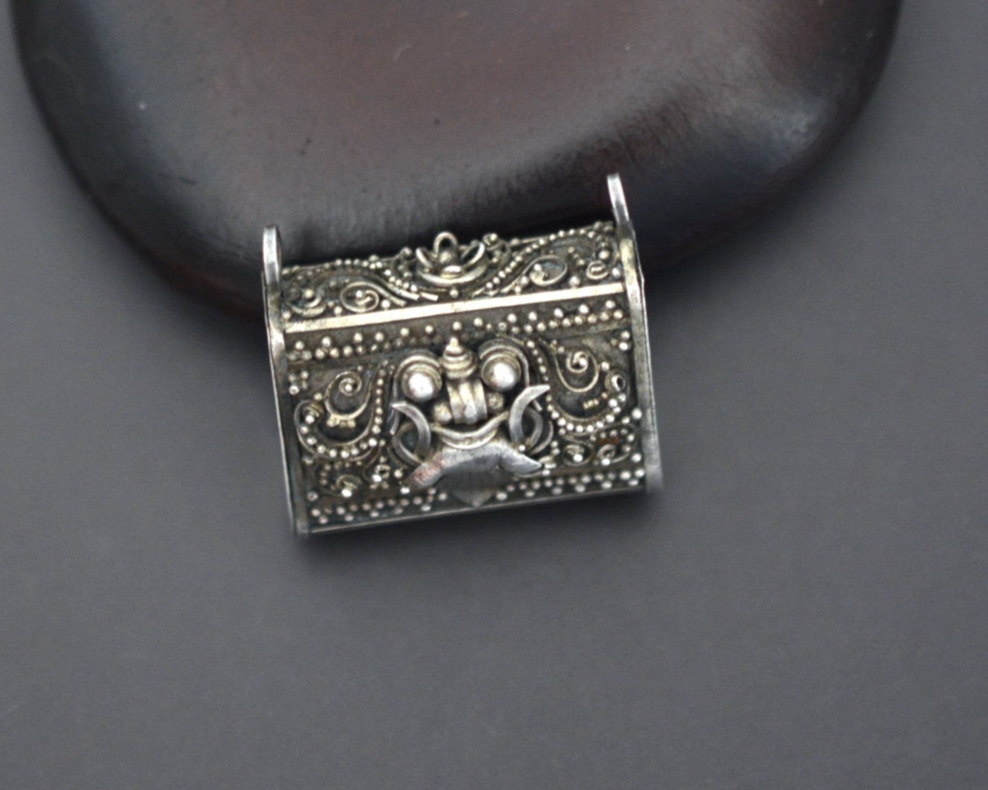 Openable Silver Barong Box Pendant from Bali