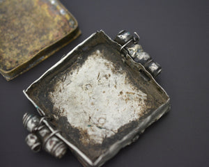 Old Tibetan Gau Box with Turquoise