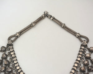 Bold Indian Silver Choker Necklace