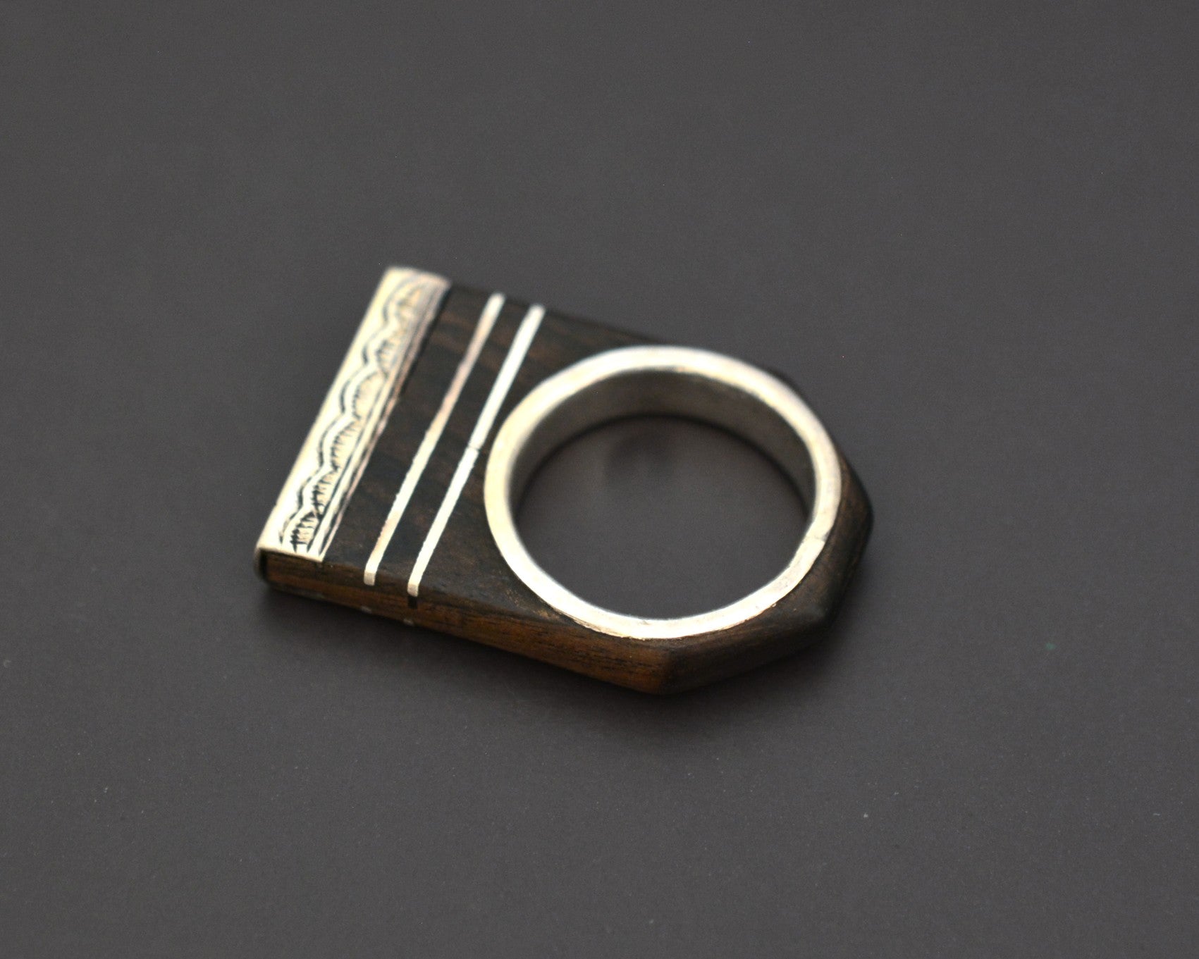 Tuareg Tisek Silver Ring - Size 6.75