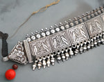 Rajasthani Silver Cotton Cord Choker Necklace