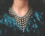 Bold Indian Silver Choker Necklace