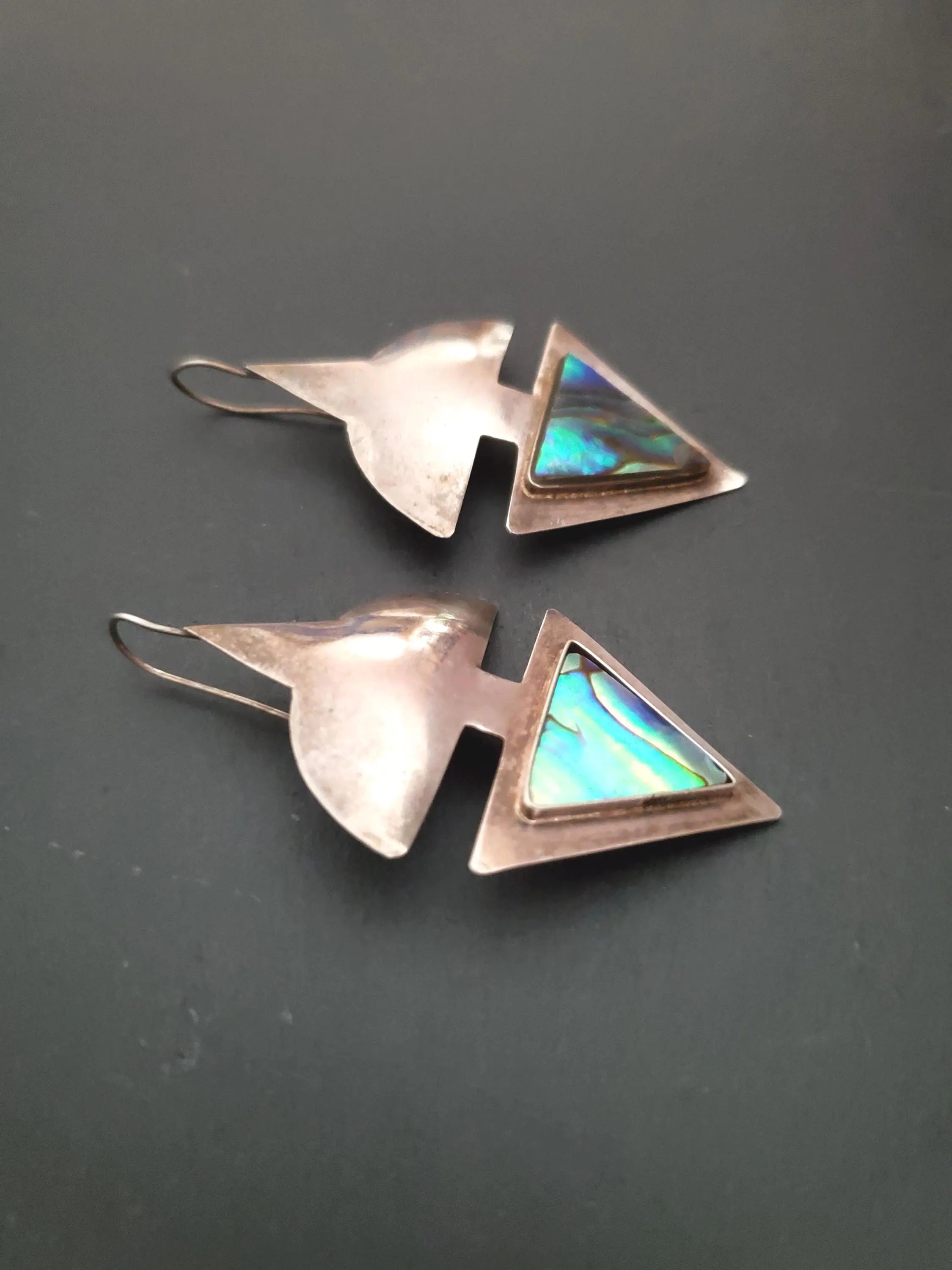 Abalone Silver Earrings