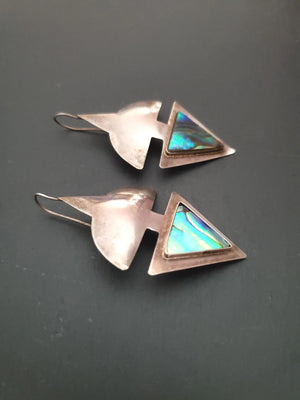 Abalone Silver Earrings