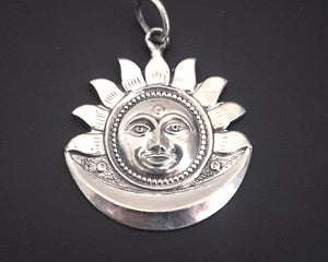 Sun Crescent Moon Pendant from India