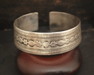 Vintage Afghani Silver Cuff Bracelet - Pair