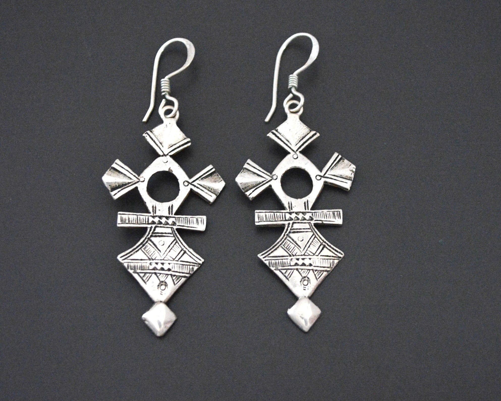 Tuareg Cross Dangle Earrings