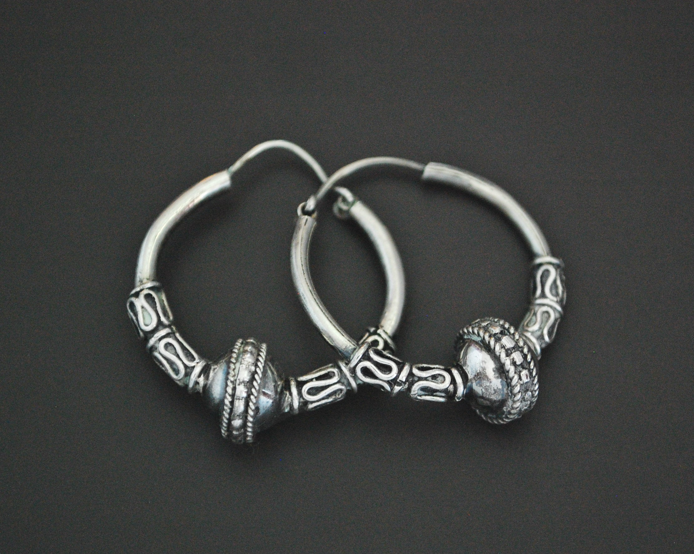 Ethnic Bali Hoop Earrings - SMALL/MEDIUM