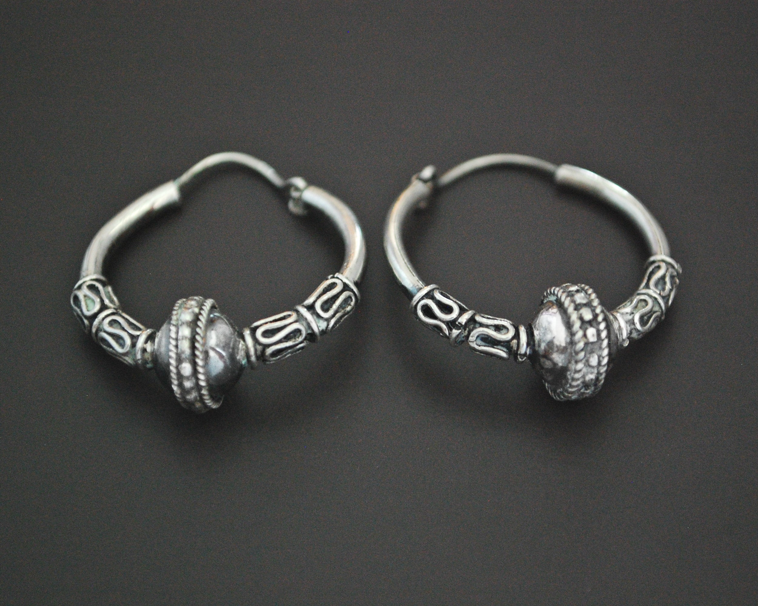 Ethnic Bali Hoop Earrings - SMALL/MEDIUM