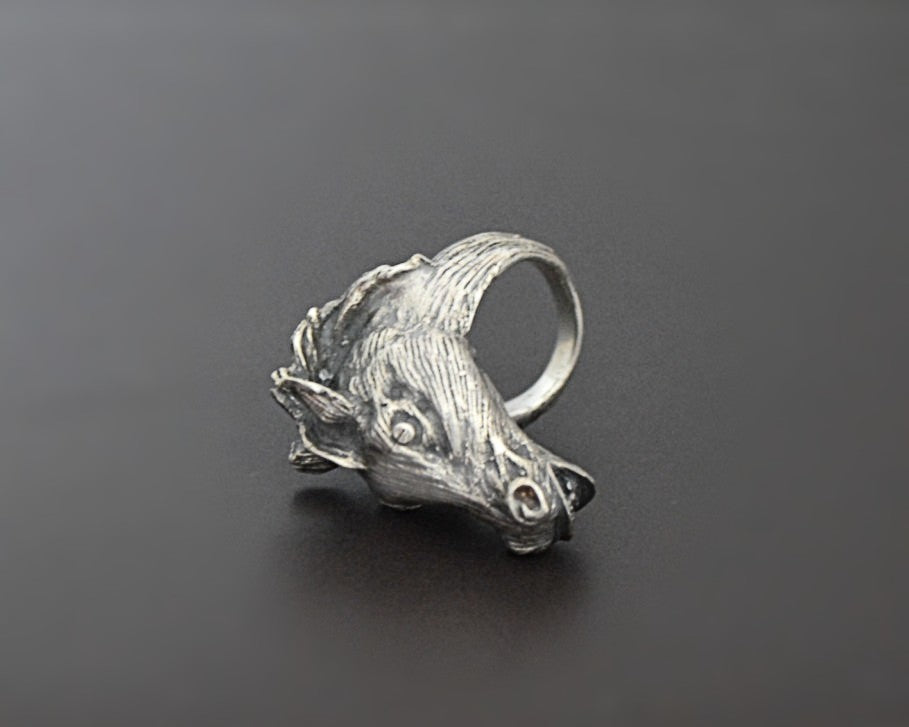 Horse Silver Ring - Size 4.5/5