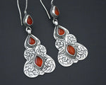 Ethnic Carnelian Dangle Earrings