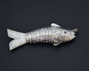 Movable Fish Pendant - Silver Plate