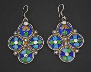 Moroccan Berber Enamel Earrings