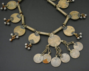 Banjara Kuchi Coin Necklace On Cotton Cord