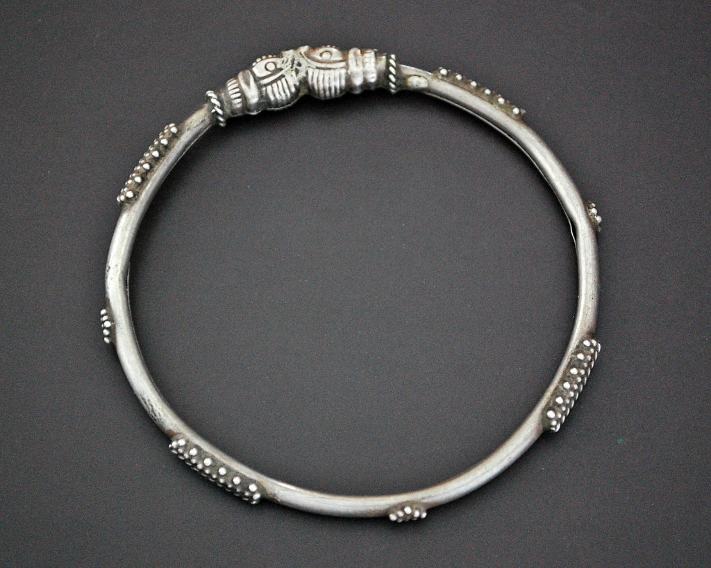 Indian Elephant Bangle Bracelet - XS