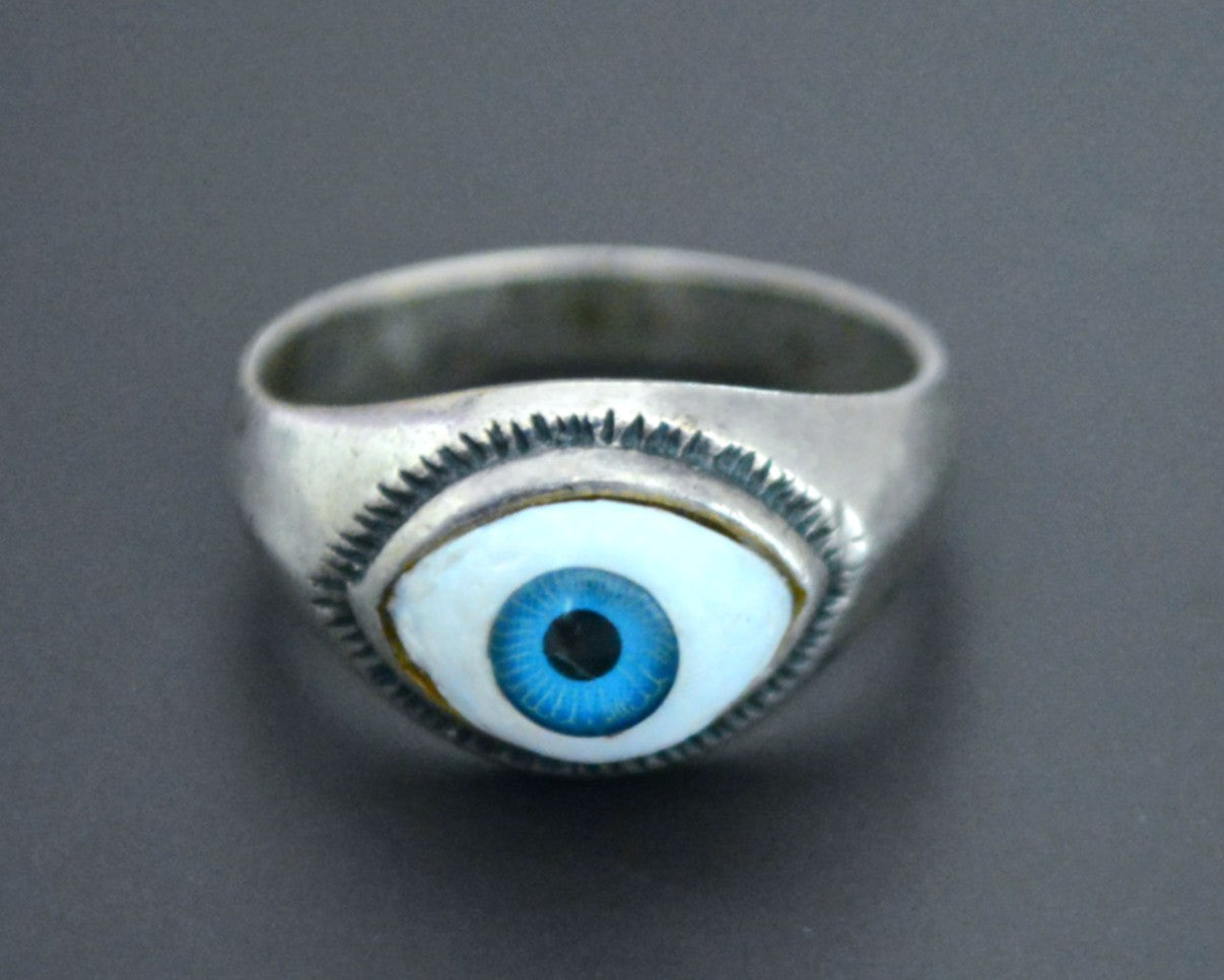 Silver Eye Ring - Size 7.5