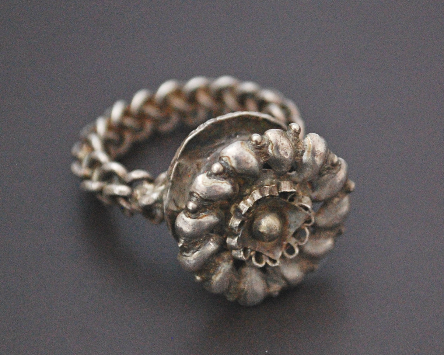 Tribal Rajasthani Silver Ring - Size 6.5