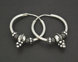 Ethnic Bali Hoop Earrings - SMALL