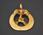 Ethnic Snake Naga Brass Amulet Pendant - Doublesided