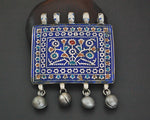 Multan Enamel Silver Pendant with Bells