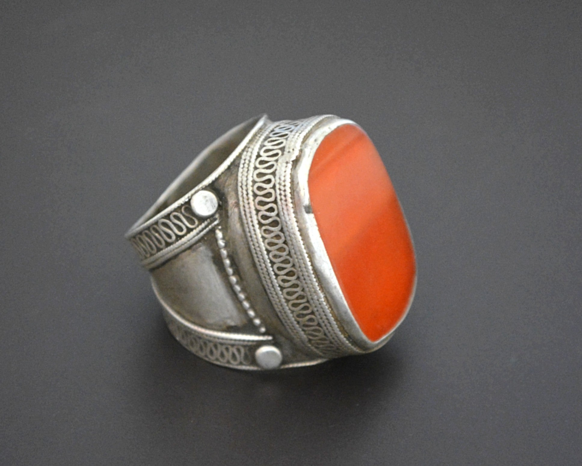 Turkmen Carnelian Ring - Size 9