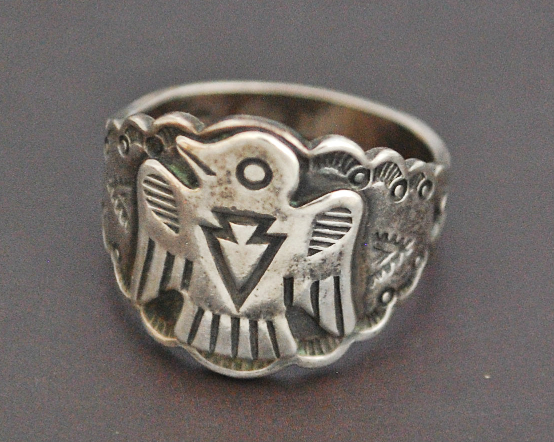 Navajo Thunderbird Ring - Size 6.5