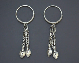 Afghani Hoop Earrings with Tassels